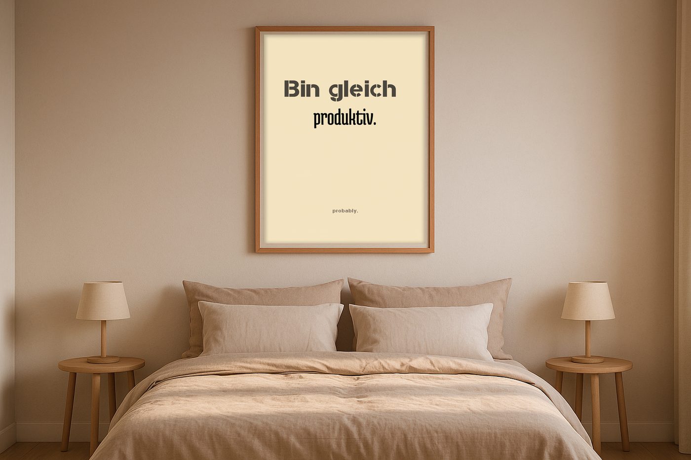Bin gleich produktiv. probably