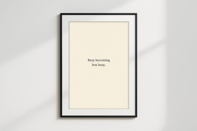 Busy becoming less busy.