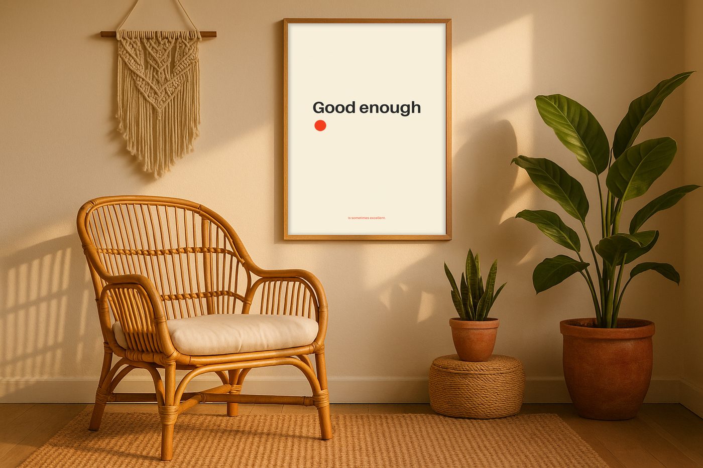 Good enough is sometimes excellent.