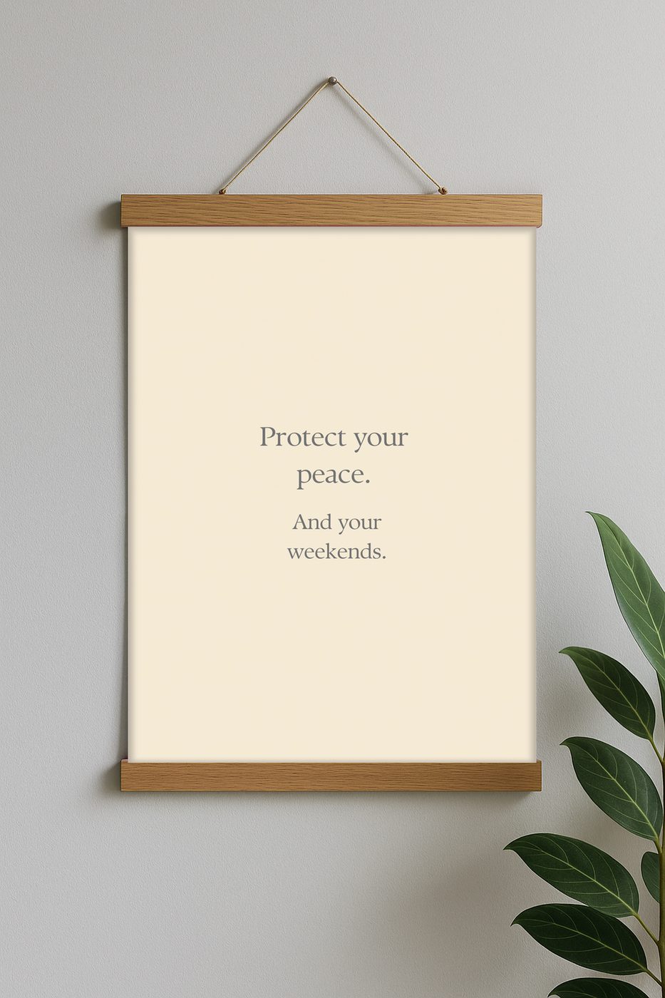 Protect your peace. And your weekends.