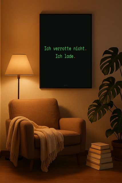Ich verrotte nicht. Ich lade.