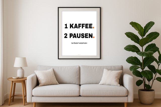 Büro-Apotheke. Dosierung: 1 Kaffee. 2 Pausen.